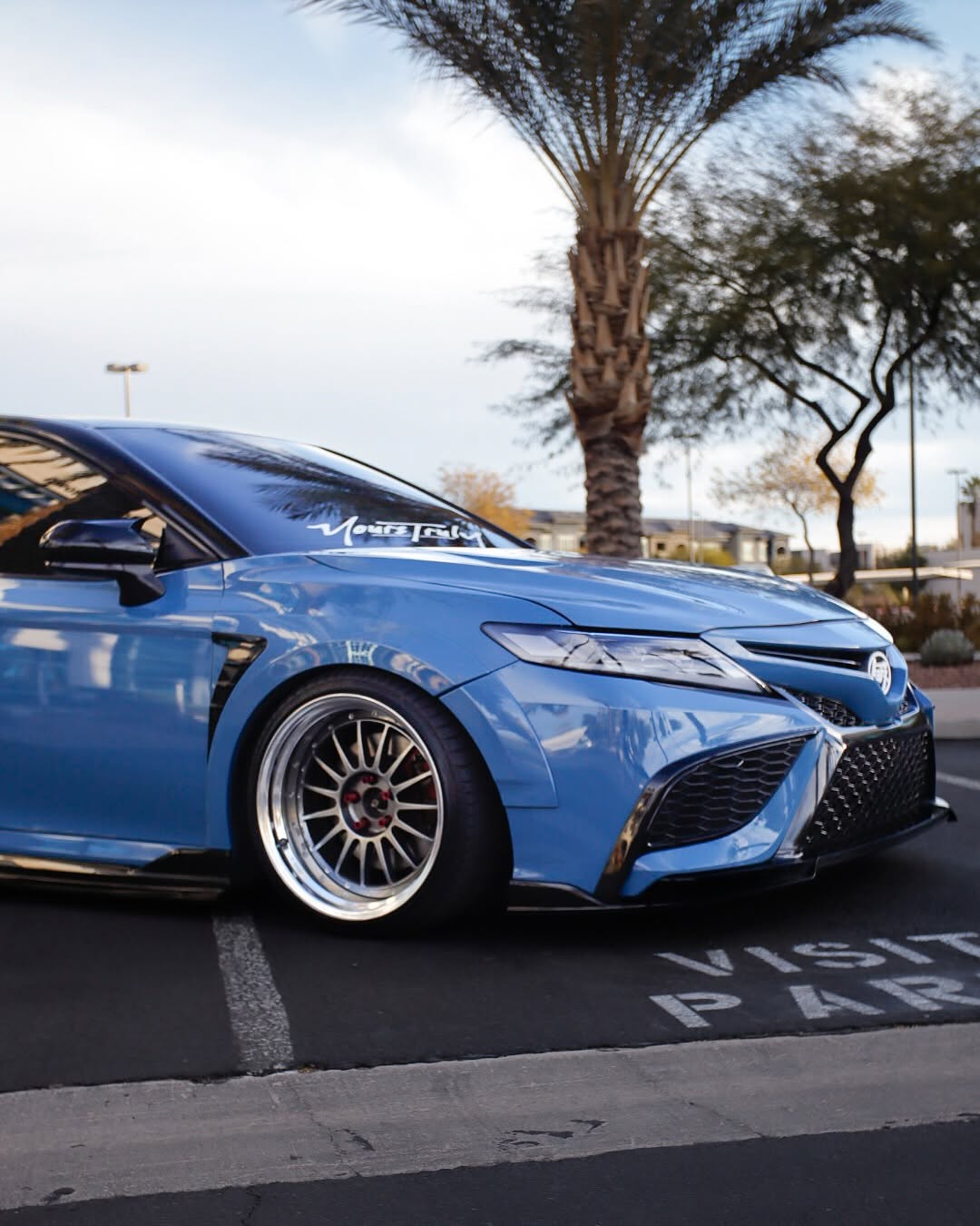 Toyota Camry 8th Gen XV70 TRD SE XSE LE XLE 2018-2024 with Aftermarket Parts - Widebody Wheel Arches PP from Yofer.co