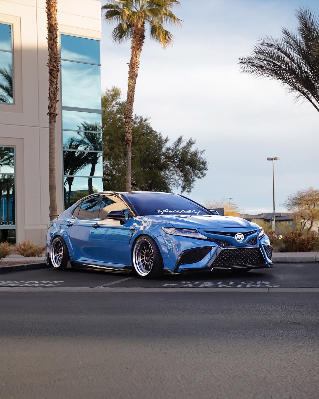 Toyota Camry 8th Gen XV70 TRD SE XSE LE XLE 2018-2024 with Aftermarket Parts - Widebody Wheel Arches PP from Yofer.co