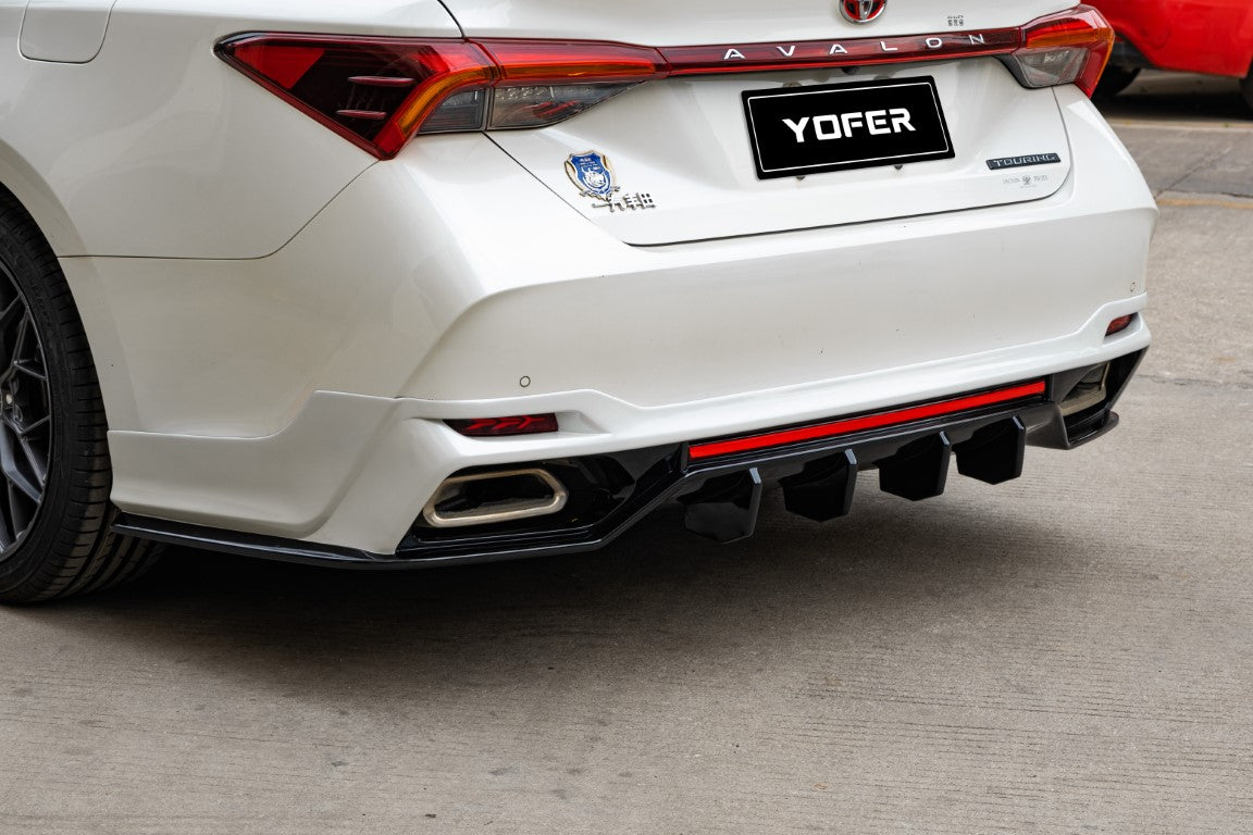 Toyota Avalon 5th Gen XX50 2019-2022 with Aftermarket Parts - Rear Diffuser & Canards PP from Yofer.co
