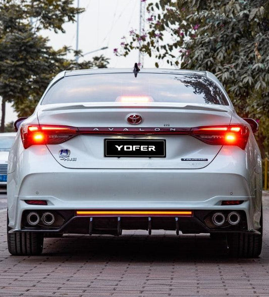 Toyota Avalon 5th Gen XX50 2019-2022 with Aftermarket Parts - Rear Diffuser & Canards PP from Yofer.co