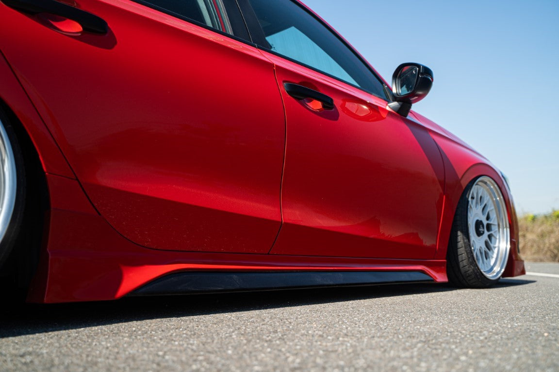 Honda Civic 11th Gen FE1 FE2 FE4 2022 2023 2024 & Civic 11th Gen FL1 FL2 FL4 2022 2023 2024 with Aftermarket Parts - V2 Style Side Skirts PP from Yofer.co