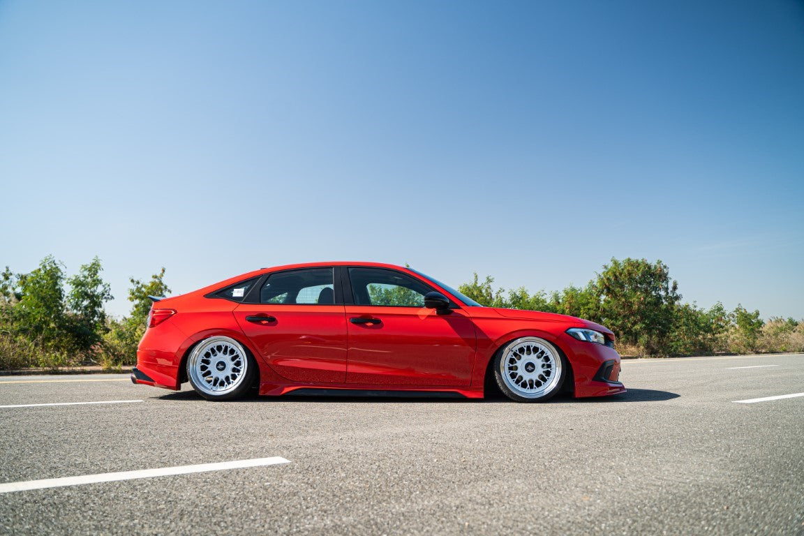 Honda Civic 11th Gen FE1 FE2 FE4 2022 2023 2024 & Civic 11th Gen FL1 FL2 FL4 2022 2023 2024 with Aftermarket Parts - V2 Style Side Skirts PP from Yofer.co