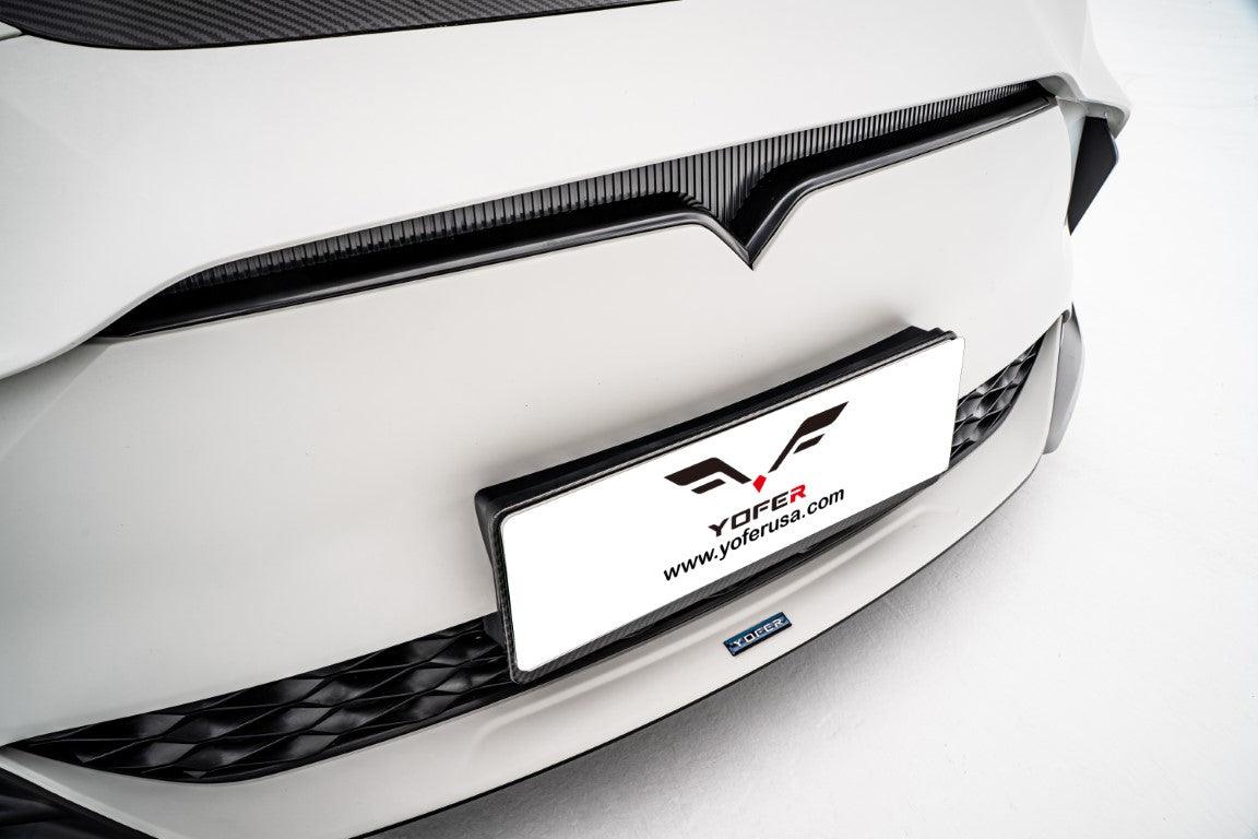 Tesla Model Y / Performance 2021-ON with Aftermarket Parts - Loong Flames Max Front Bumper PP from Yofer.co